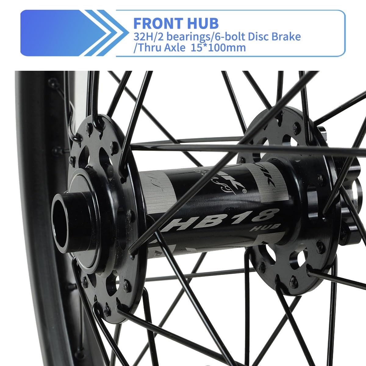 20" Juego Ruedas Bicicleta Plegable 406 Ruedas MTB Eje Pasante 100/142mm