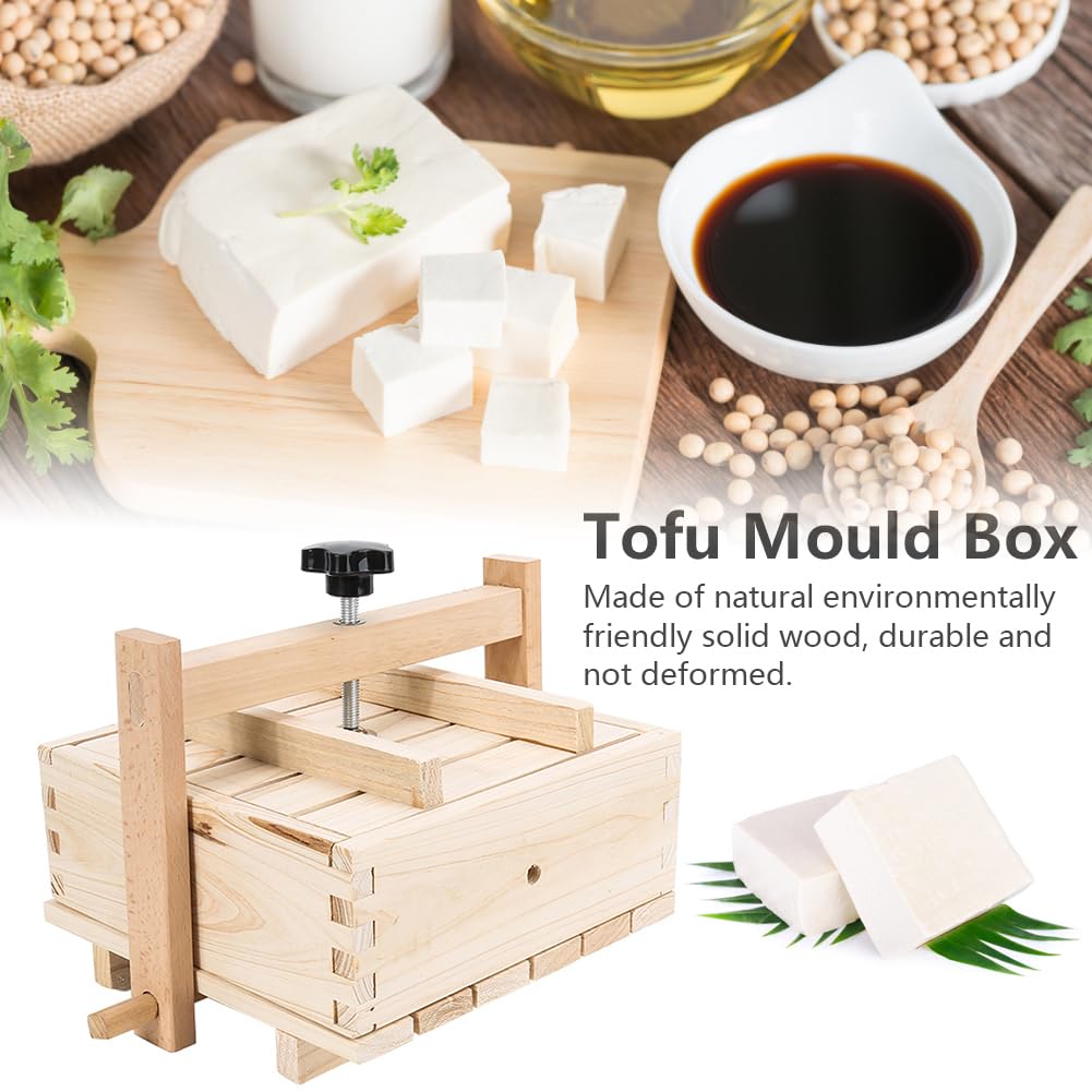 Stampo per formaggio, 13 x 13 x 9,5 cm, pressa per formaggio, feta di soia | e cagliata di soia, capre, artigianato culinario, facile da usare, strumento da cucina per cagliata di soia | Stampo