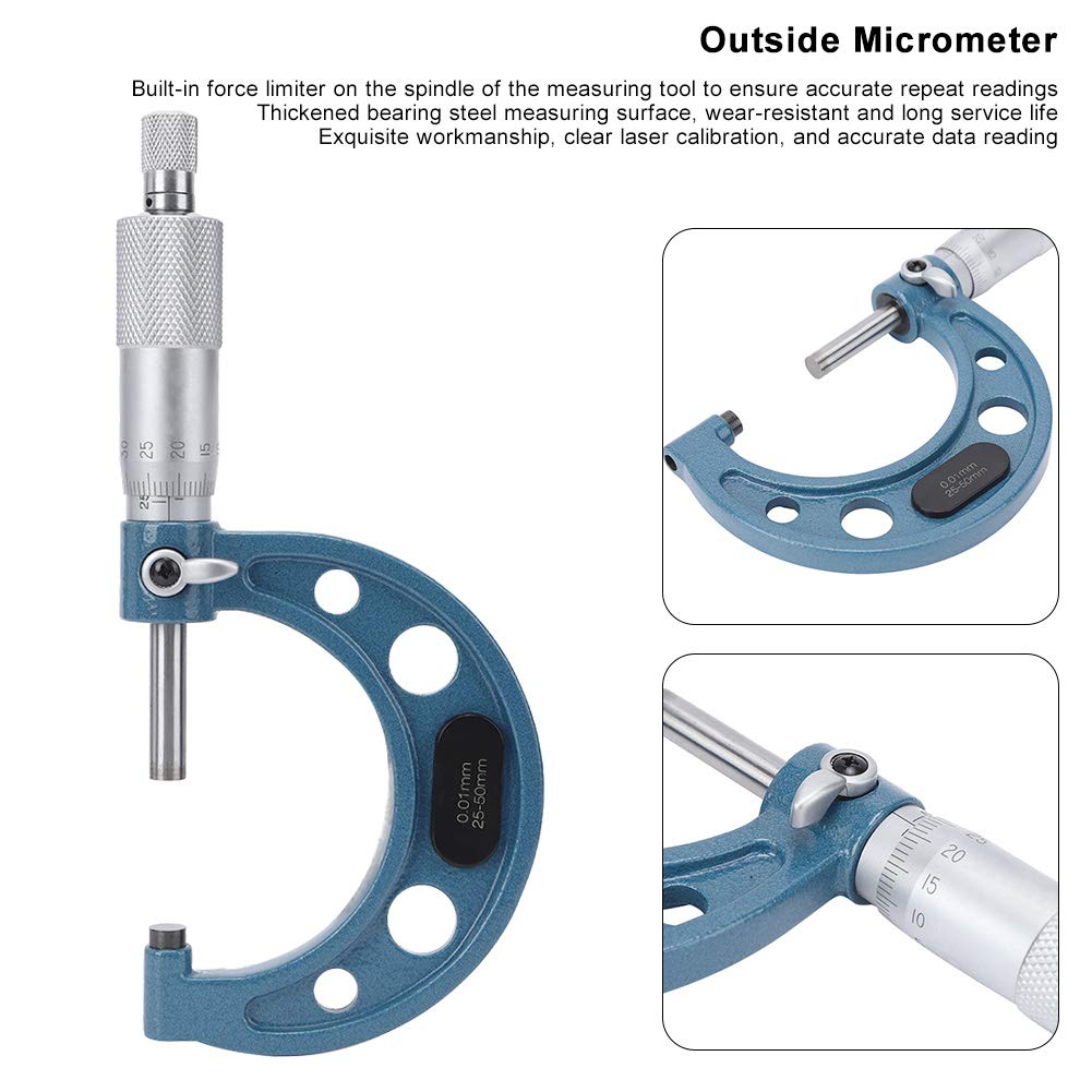 Präzisions-Außenmikrometer-Werkzeugsatz Zum Messen des Außendurchmessers von 0–100 Mm, Inklusive 4 Mikrometern, Kalibrierstäben und Lagerstahl