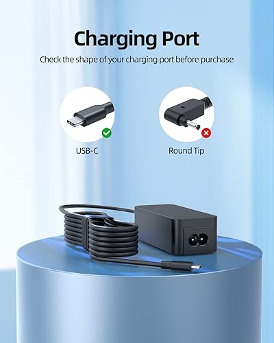 Miniatura 3 de Cargador Chromebook para Chromebook Lenovo (certificado de seguridad UL), USB C, 45 W, carga rápida