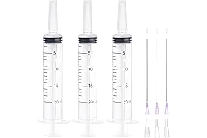 20ml Syringe with 4 Inch 18G Blunt Needle and Cap for turkey baster