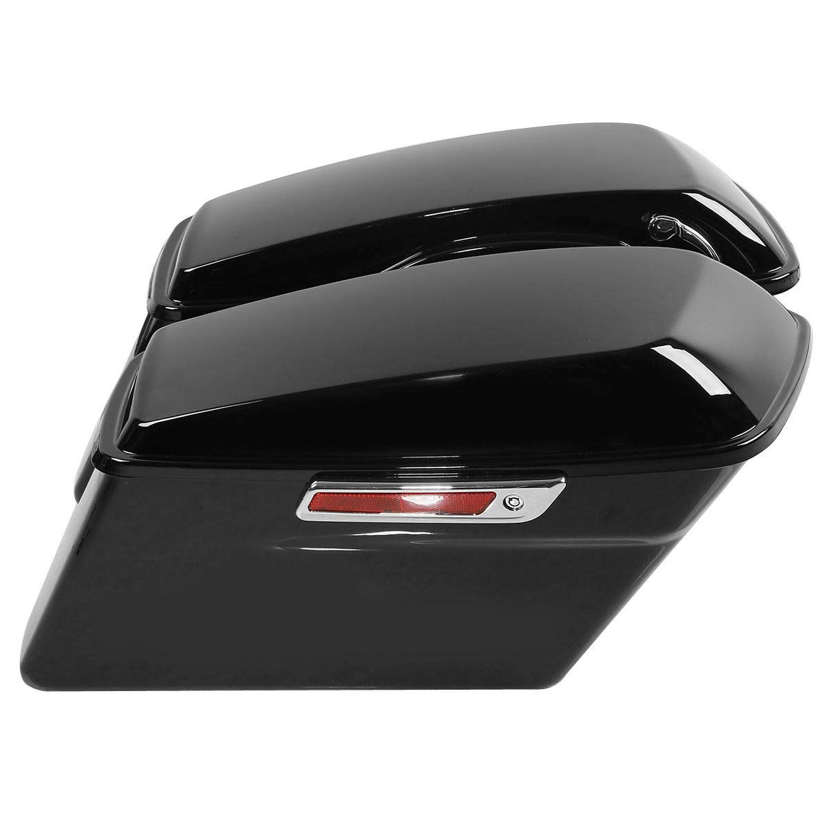 XFMT Motorcycle Hard Saddlebags W/Rear Fender LED System Orange