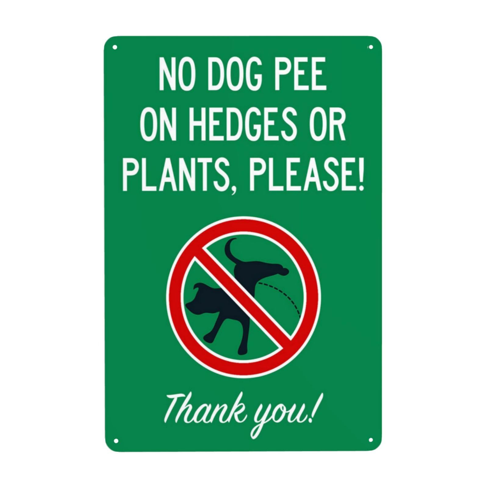 Keep Grass Clean For Kids, No Dog Pee Zone Vintage Metal Yard Sign 12x8 Inch