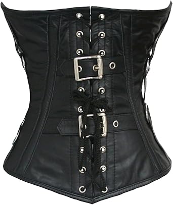 Luvsecretlingerie Heavy Duty 26 Double Steel Boned Waist Training Genuine Leather Underbust Tight Shaper Corset 1219 Le At Amazon Women S Clothing Store