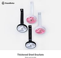 Vista 4 de RoyalBaby Ruedas de entrenamiento para bicicletas de niños de 12 pulgadas, soportes de acero resistentes y neumáticos de goma silenciosos, Negro