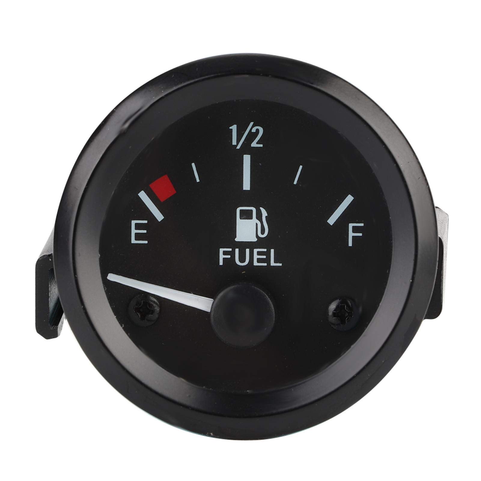 Jauge de niveau de carburant, jauge de niveau de carburant de voiture universelle 52mm Jauge de carburant LED numérique E-1/2-F compteur de gamme avec capteur de carburant pour voiture Yacht bateau