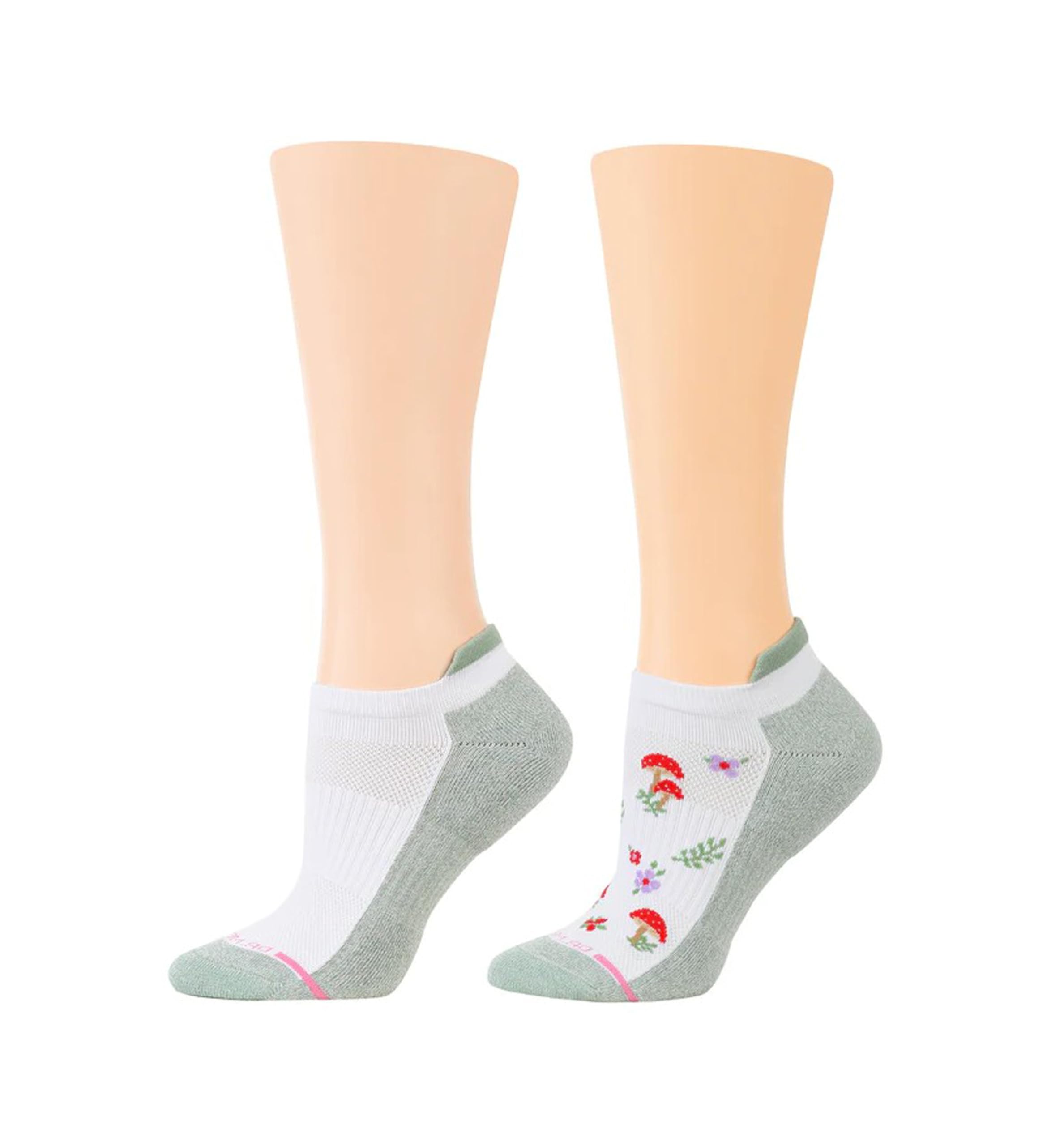 Dr. Motion Womens Ankle Socks 2 Pack, Low Cut Cushioned Compression Running Socks for Women, Arch Support, Seamless Toe