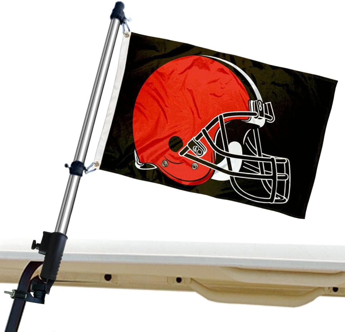 Cleveland Browns Golf Cart Flag Pole and Holder Mounting Bracket