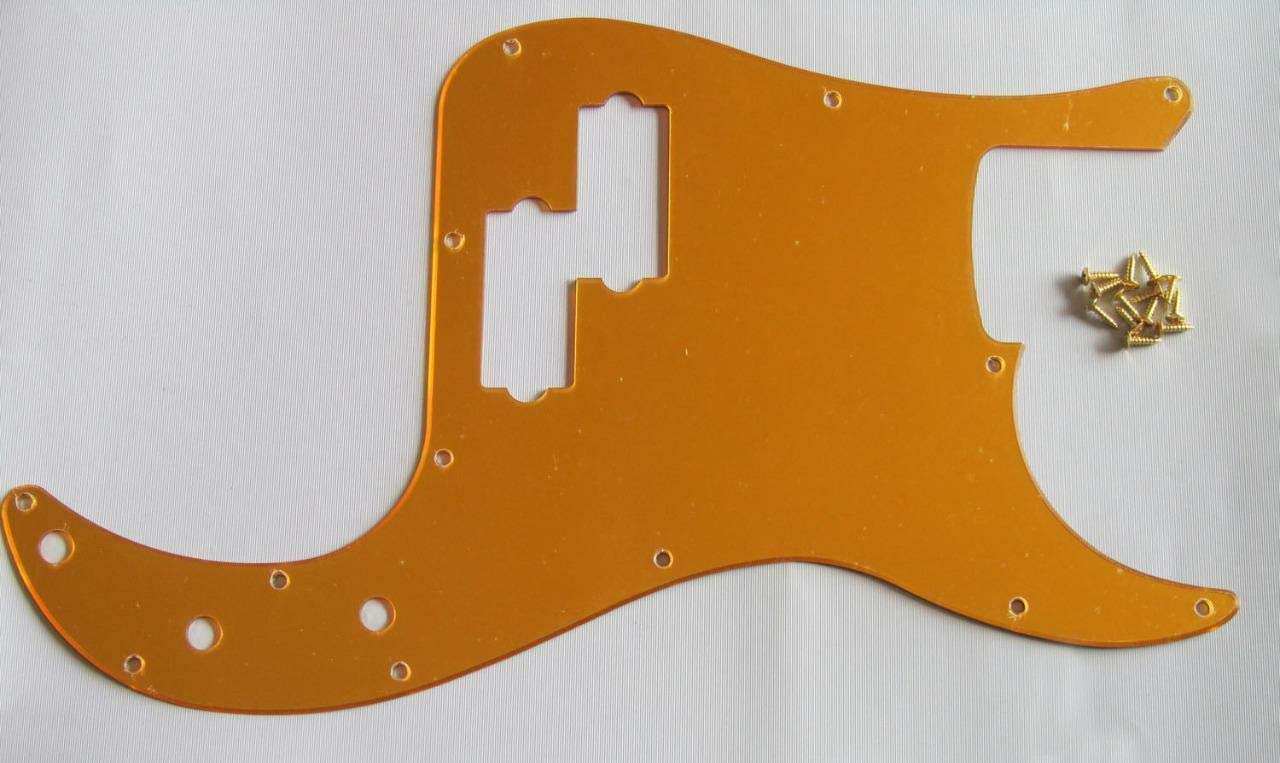 Guitar Parts for USA Size Precision Bass P Bass Pickguard Scrach Plate Gold Mirror