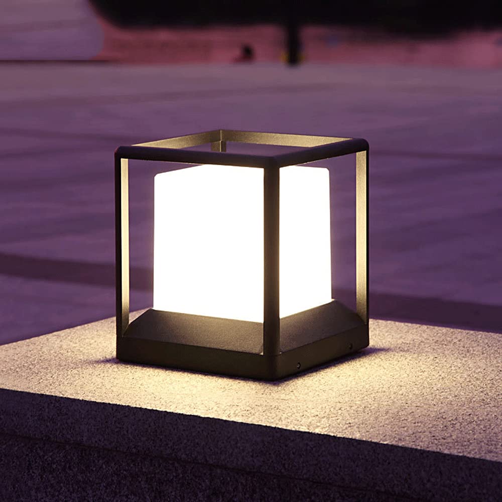 CHENKUI IP54 Wodoodporne Lampy Słupkowe Zewnętrzne Oświetlenie Garażowe Aluminium PC Klosz Post Head Light E27 Base Pier Mount Oprawa Oświetleniowa Do Zewnętrznego Domu Ganek Patio Na Zewnątrz Pokładu