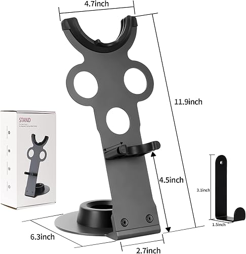 Miniatura 5 de Soporte para secador de pelo Dyson para secador de pelo, soporte mejorado para secadora de pelo Dyson para almacenar 5 accesorios Dyson para secador