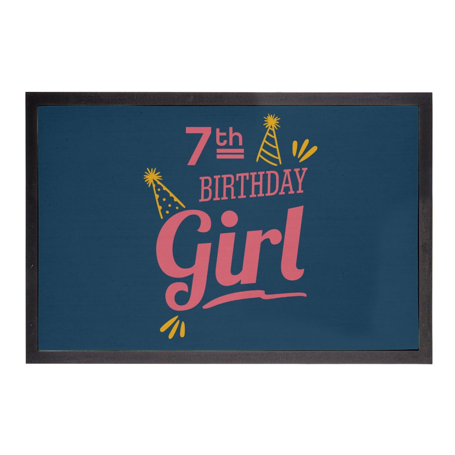 Paillasson bleu pour une fête d'anniversaire d'enfants à la maison