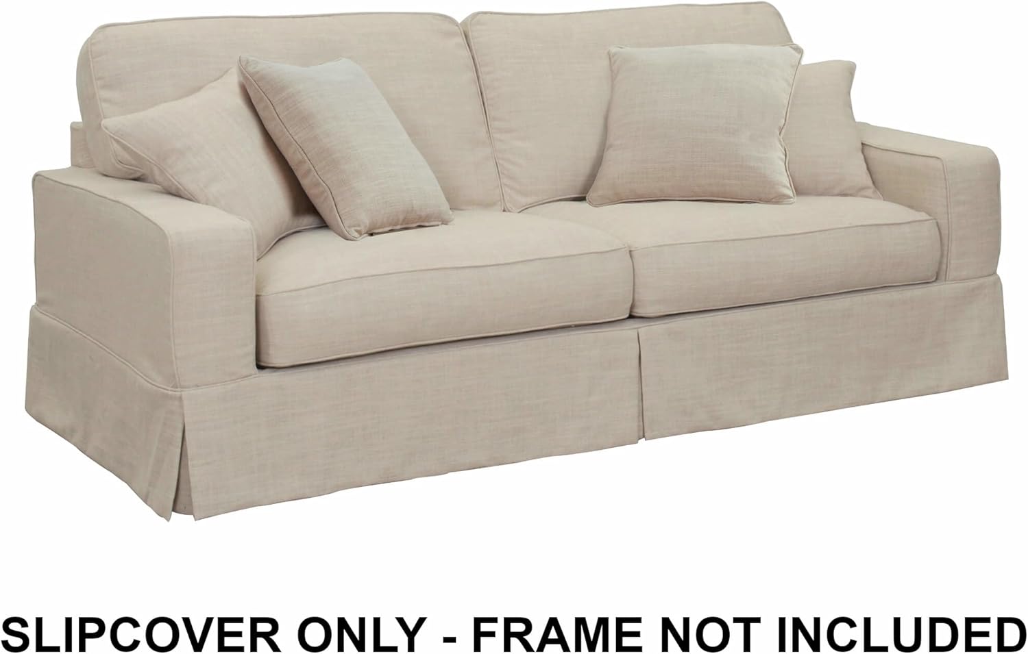 Sunset Trading Americana Replacement Slipcover Only for Box Cushion Track Arm Sofa | Linen