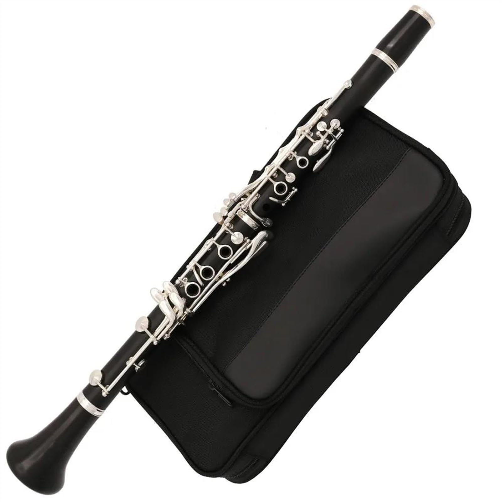 Corpo Tubolare In Legno Di Ebano Un Tono 17 Tasti Chiavi Placcate In Argento Clarinetto Con Custodia E Accessori Clarinetto per Principianti