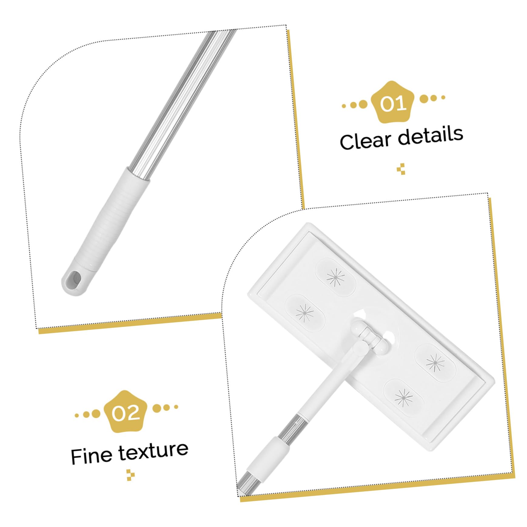 Beaupretty Trapeador Electrostático Colector de Polvo Varilla Telescópica de 3 Secciones , Microfibra Fregona Extensible para Limpieza de Hogar