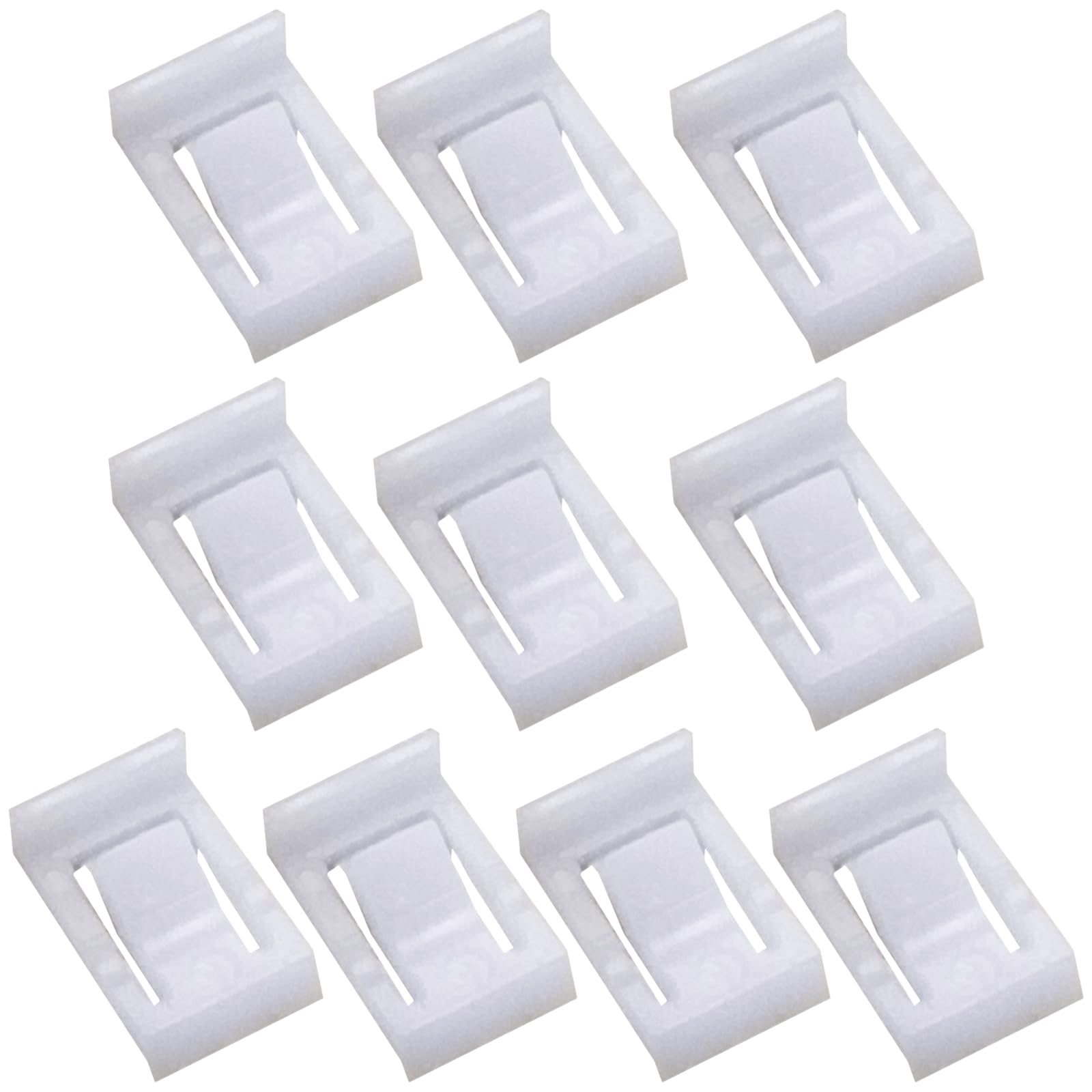 RLMVGBX 90 Degree Cabinet Hinge Restriction Clips, White, Pack of 10