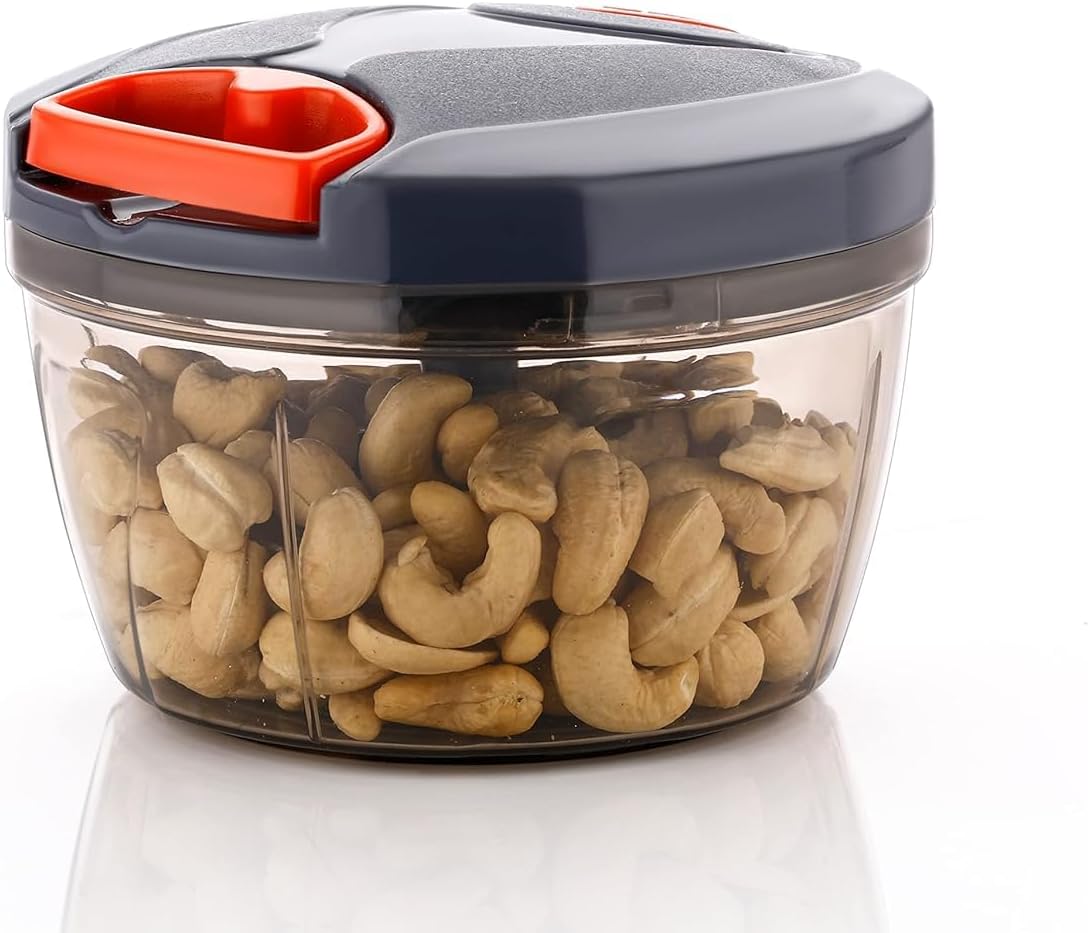 MS Plastic Kitchen Dori Handy Vegetable and Fruit Manual Onion Dry Fruit Salad Maker Vegetable Quick String Chopper Machine, Cutter – 3 Stainless Steel Blades, 450ml/500ml/550ml,(Color May Vary)