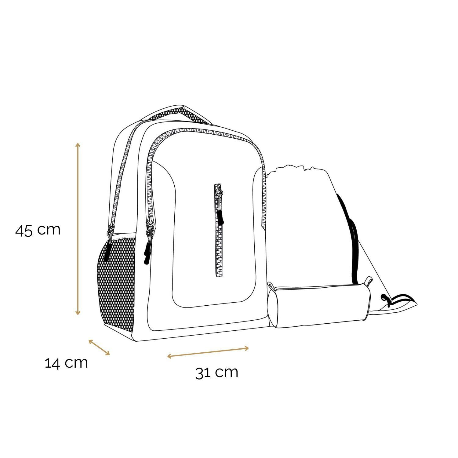 Bagtrotter Set de sac à dos, sac gym et trousse Bleu