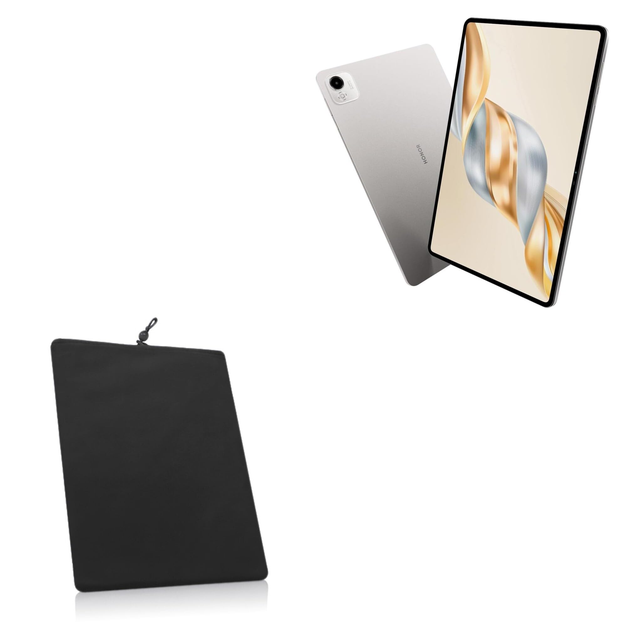 BoxWave Case Compatible with Honor Pad X9a - Velvet Pouch, Soft Velour Fabric Bag Sleeve with Drawstring - Jet Black