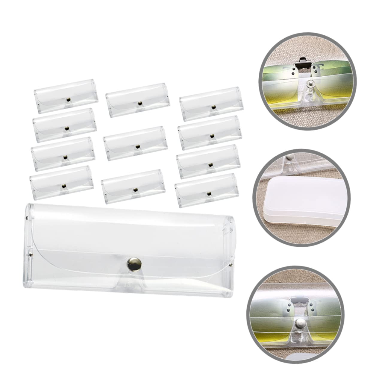 PACKOVE Brillenetui Transparente Sonnenbrillentasche Aufbewahrungsboxen Für Brillen Sunglass Case Brillen Aufbewahrungsbox Etui Für Brillen Damen Klare Lesebrille Pvc