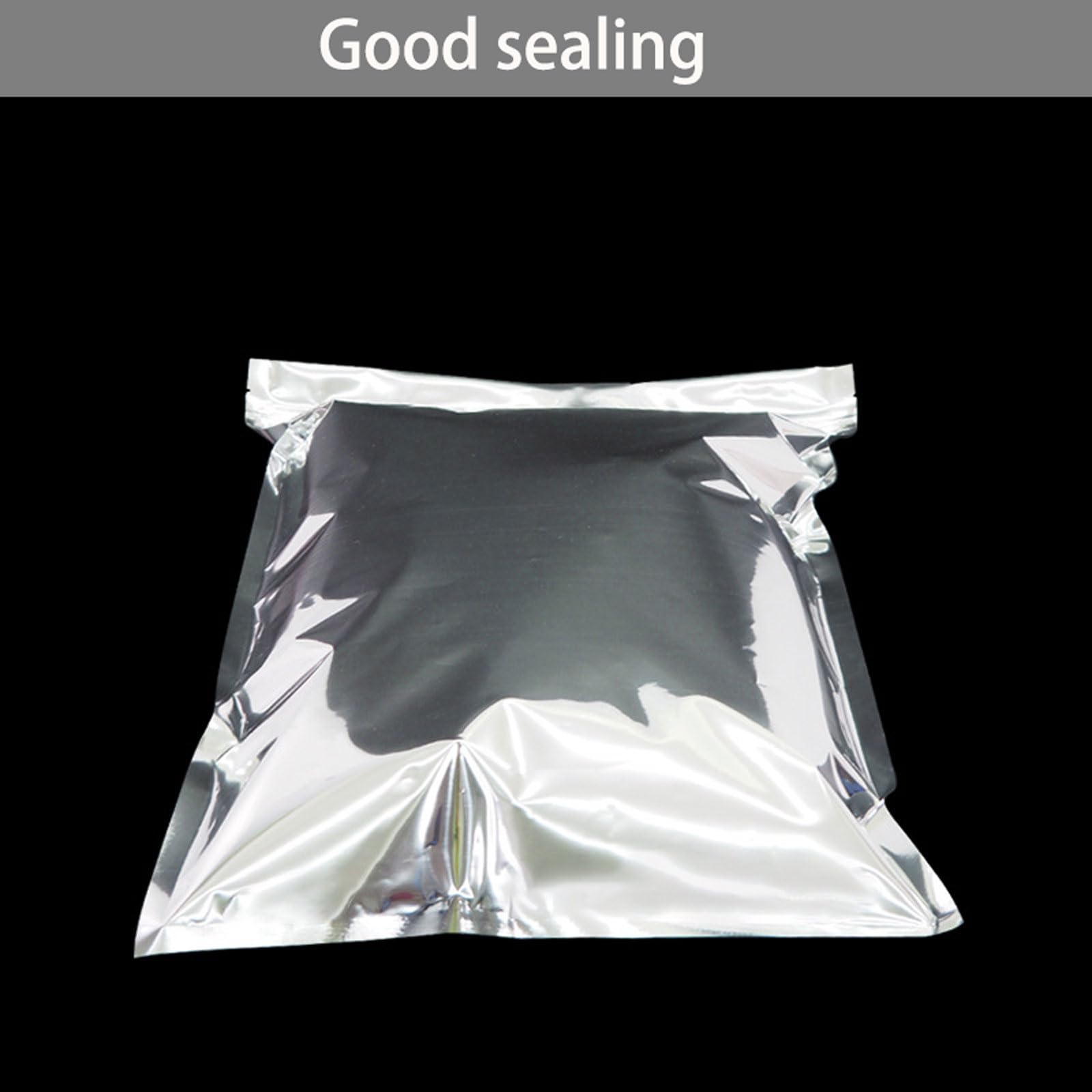 50 Bolsas de Aluminio Grandes Reutilizables con Cierre Hermético,Bolsas para Almacenamiento de Alimentos para Conservación a Largo Plazo de Harina, Arroz,Cereales y Comida para Perro, Bo(Size:45*70cm)