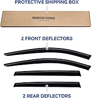 Vista 504 de Viseras de ventana in-Channel, protectores contra la lluvia para 2011-2023 Dodge Charger, visores de ventilación de ventana con deflectores