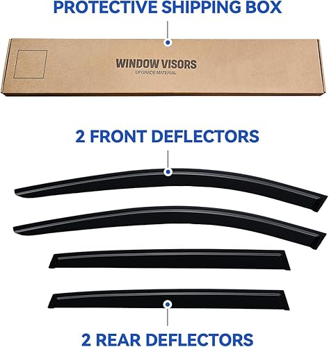 Miniatura 927 de Visores protectores de lluvia para ventana, deflectores de viento de canal exterior