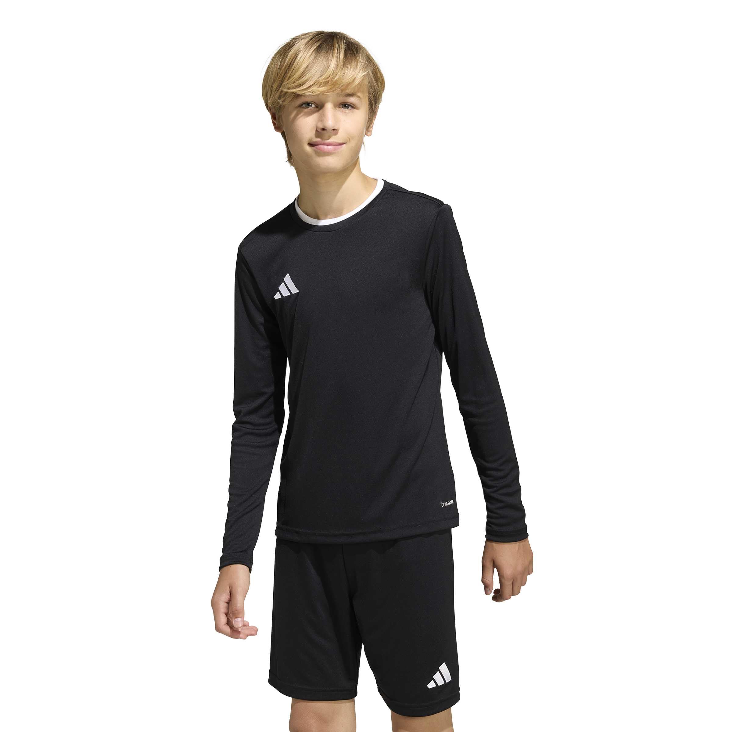 adidas Unisex Kids Entrada26 Long Sleeve Jersey Kids Shirt, Black/White, 13-14 Years