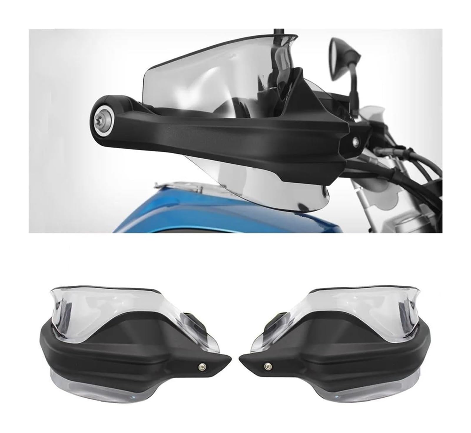 Paramani Per Moto BMW G310R / G310 GS (2017-2023) - Protezione Manubrio In Carbonio Titanio, Antivento E Antipioggia - Facile Installazione