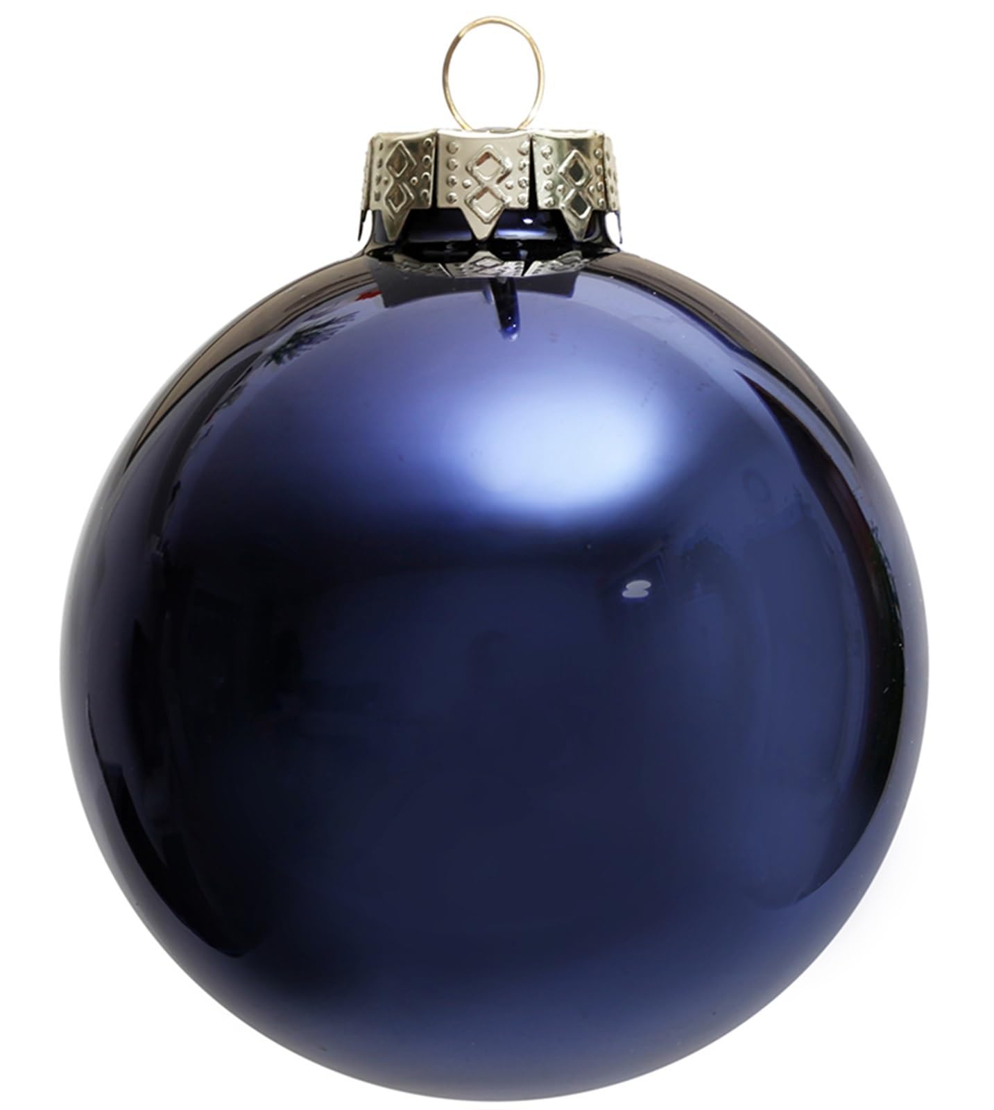 INEOUT 5pcs / pak, Home Event Party Christmas Ornement Ornement 80 mm Peint Nary Blue Glass Bauble Ball - Shiny (Color : Dark Gray)