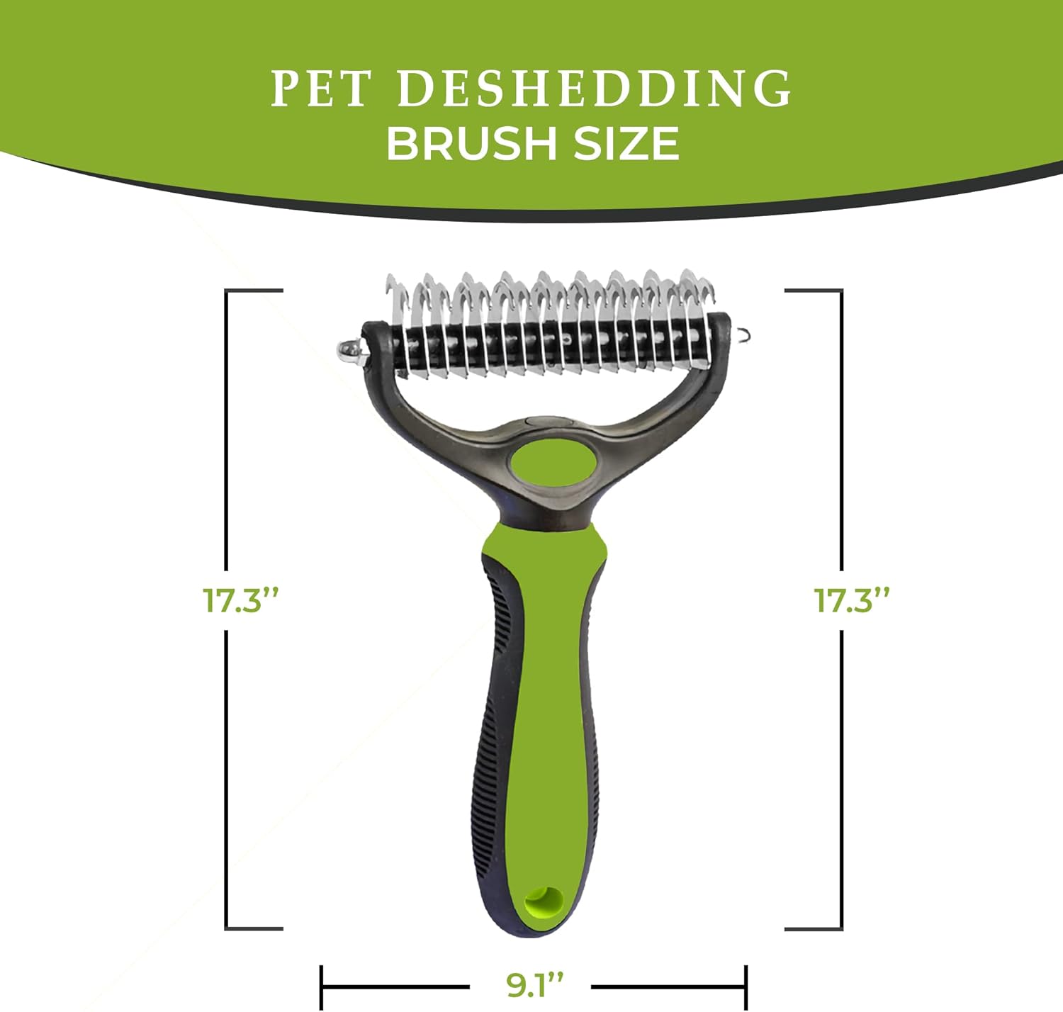 Double Sided Professional Grade Undercoat Pet Rake Brush Gently