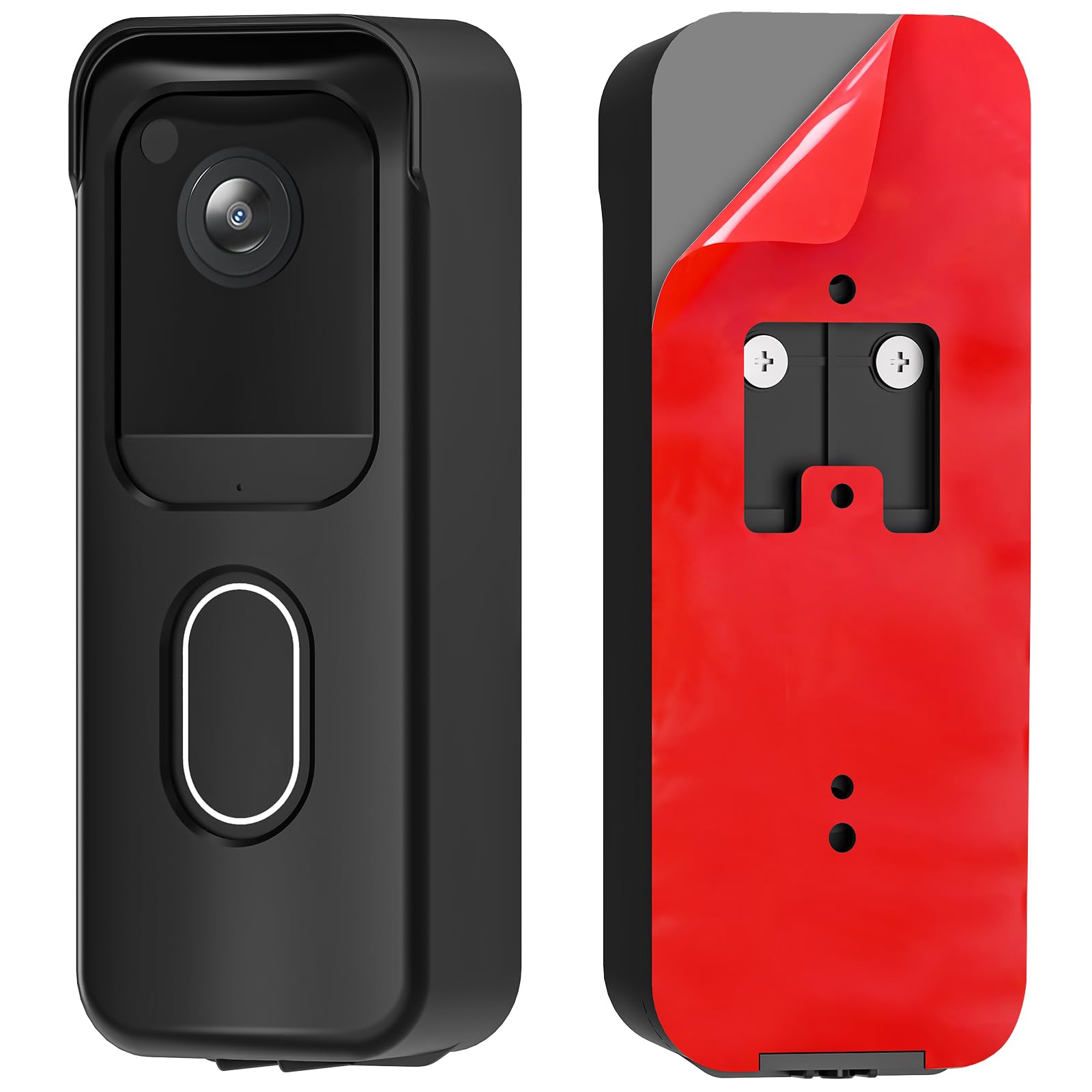 Blink Video Doorbell Adjustable Door Mount Bracket Adhesive Mounting Bracket for Security System No Drilling (Black)-image-14