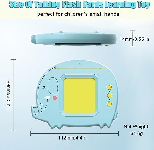 Miniatura 7 de TYCEELY Tarjetas didácticas parlantes de bolsillo para niños pequeños de 1, 2-4, 5, 6-8, Pocketspeech, tarjetas de vocabulario de bolsillo de doble