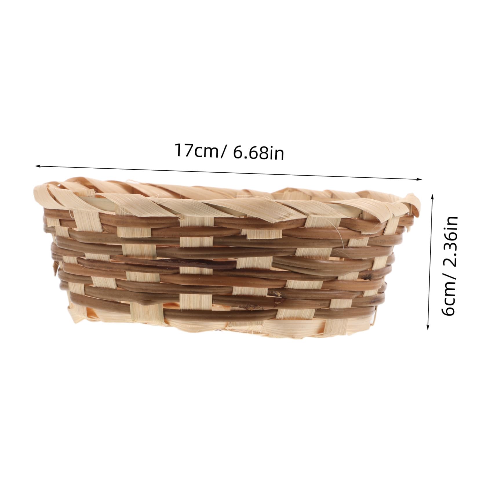 Yardwe 6pcs Woven Storage Baskets for Kitchen Counter Breathable Multi Functional Picnic Basket Lightweight Organizer for Fruits Vegetables Household Items