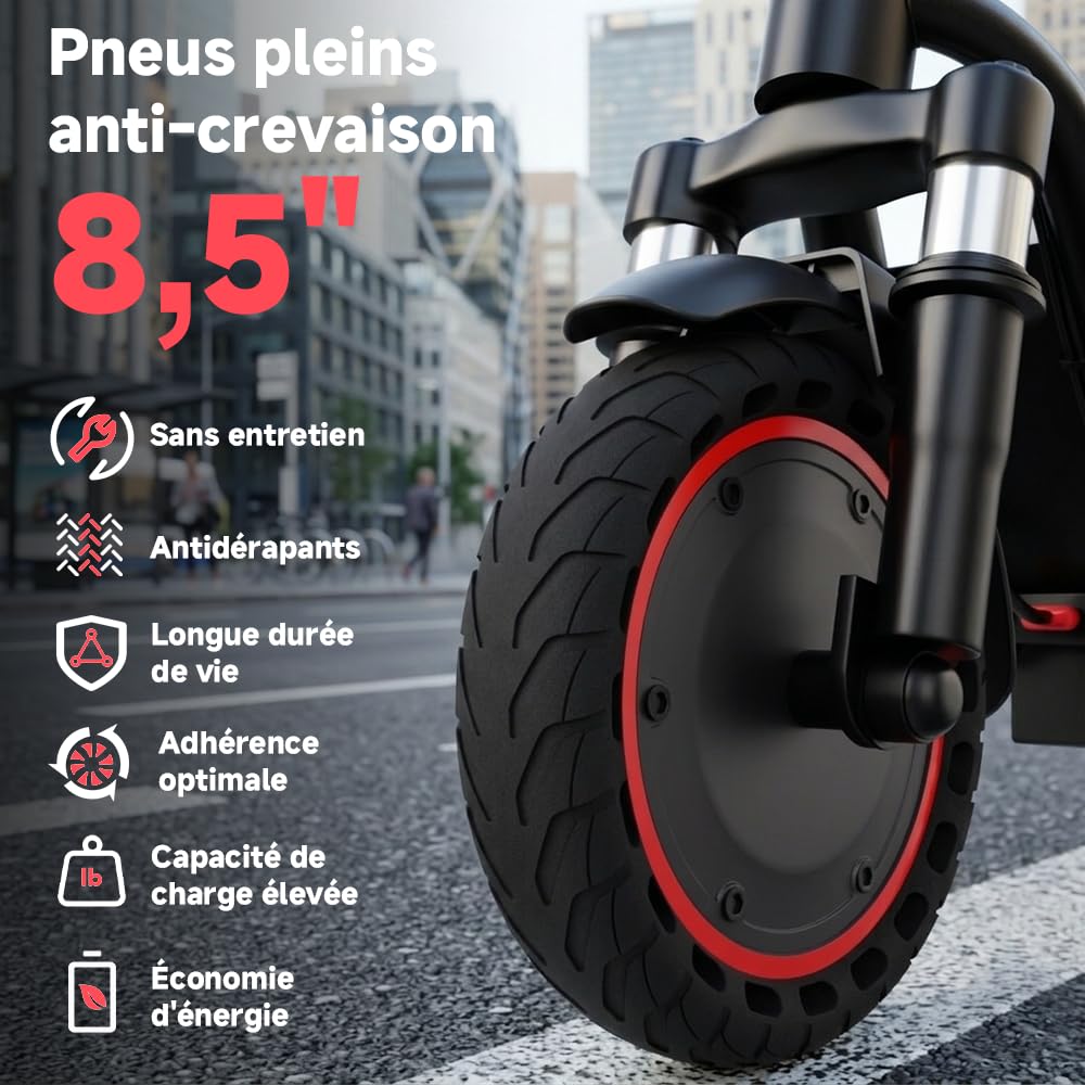 H2 Electric Scooter for Adults Trottinette Electrique Adulte 250W Brushless Motor Trottinette électrique Tout Terrain 25km/h Pliable avec Un Panier