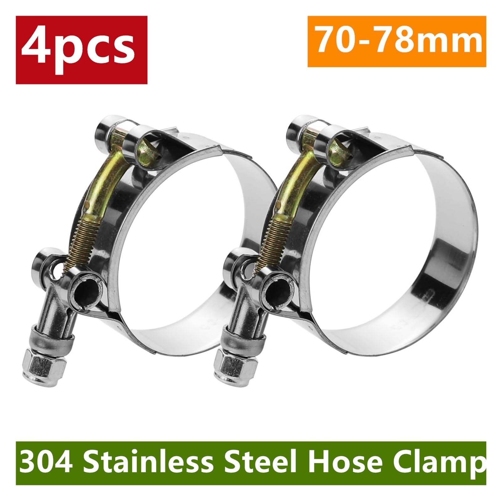 Abrazaderas Manguera Acero Inox Fijación Tubo | Cierre reforzado, tensión uniforme, tuberías industriales(4pcs 108-116mm)
