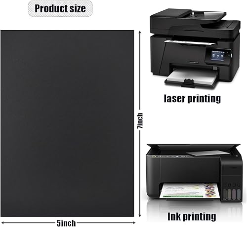 Miniatura 2 de Smanzu Paquete de 50 cartulina negra de 5 x 7 pulgadas, grueso, pesado, 92 libras, para hacer tarjetas de invitaciones, postales