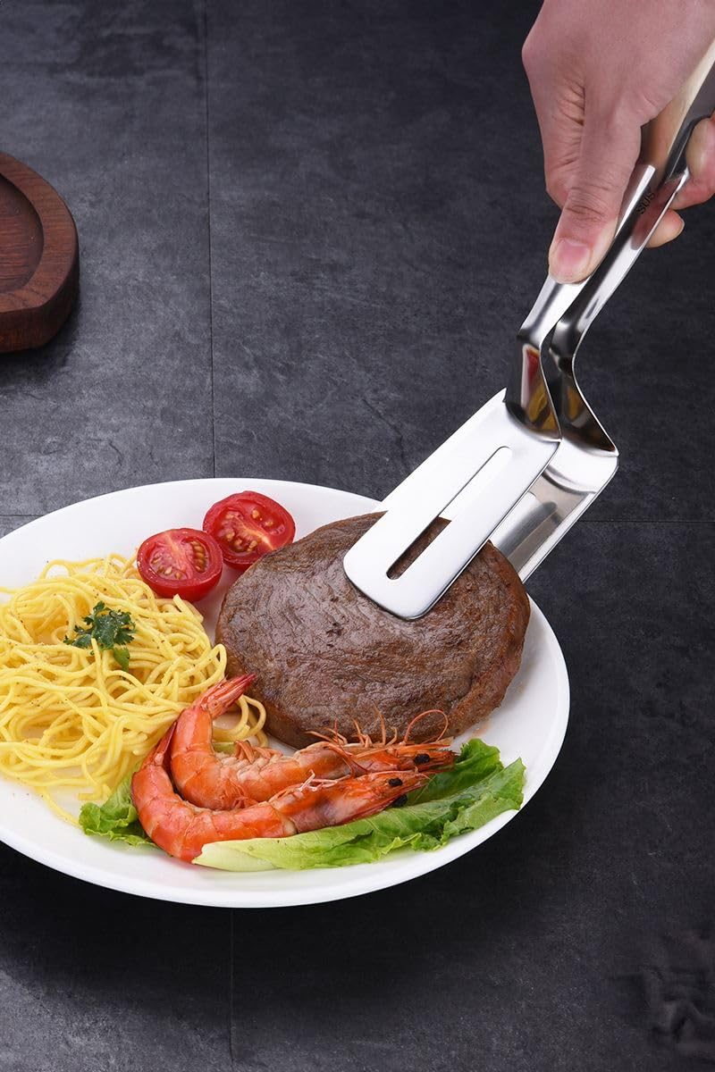 Çelik 23 cm Balık Biftek Maşası Et Servis Kepçesi Kaşığı cin875x