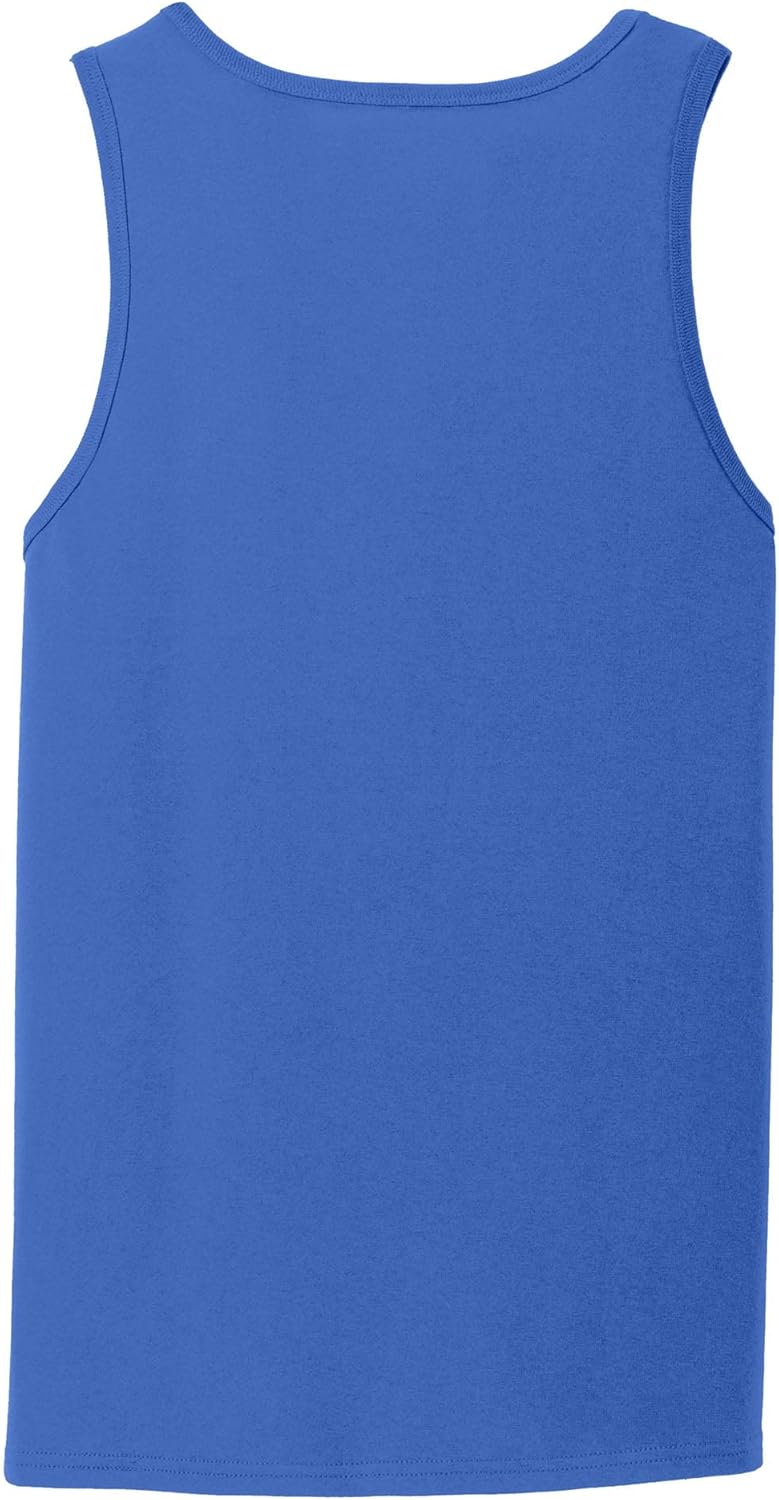 Koloa Surf Custom Graphic Tank Tops in Sizes S-4XL Medium Royal With Cursive Island White Logo