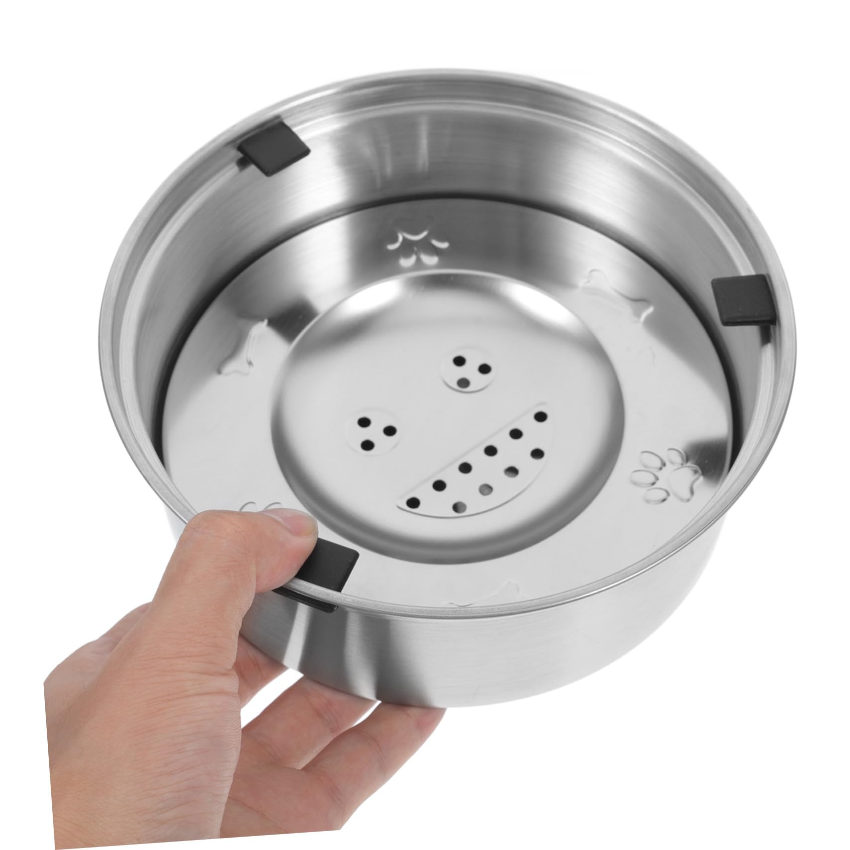 GARVALON Langsamer Trinknapf für Hunde aus Rostfreiem Edelstahl Auslaufsicherer Antischlingnapf mit Erhöhtem Design zur Gesunder Flüssigkeitsaufnahme für Haustiere