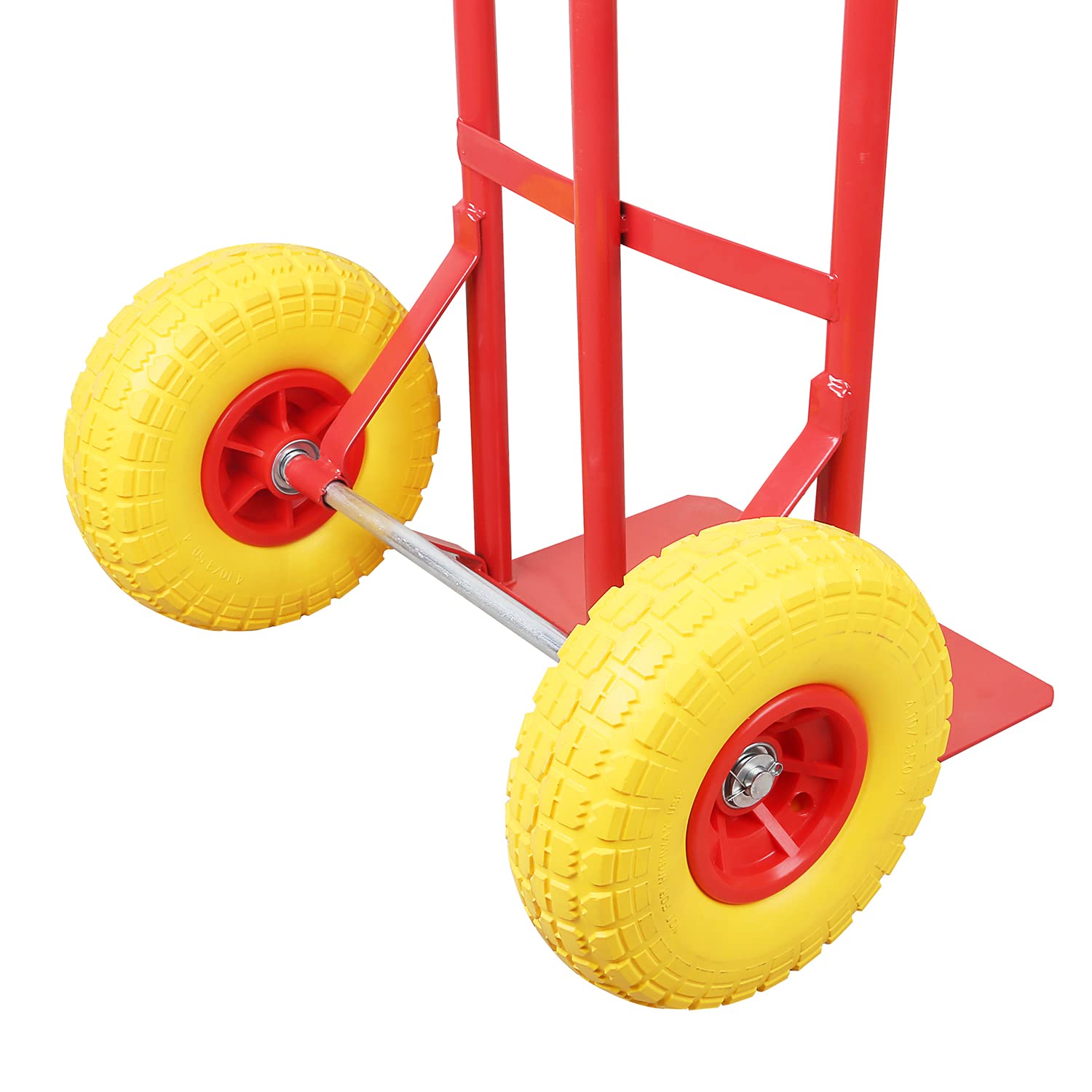 KATSU Carretilla de Mano con Mango en P, Capacidad de Carga de 150 kg, Carretilla de Mano Resistente para elevación de Paquetes de Carga, Entrega en almacén en Movimiento