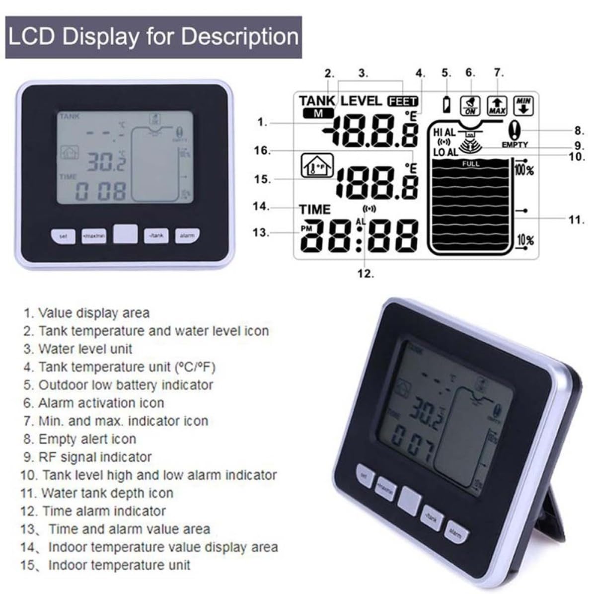 Compteur de Niveau d'eau Ft002 pour Réservoir 0,5 M à 15 M