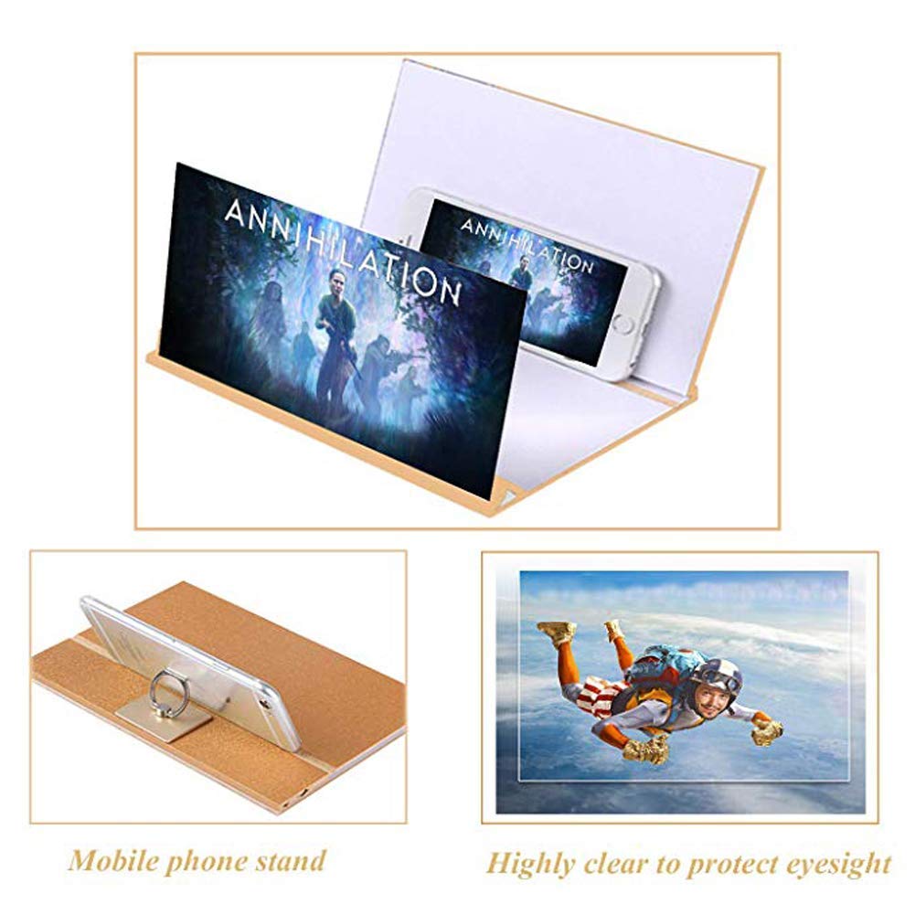 Lente d'Ingrandimento, Lente d'Ingrandimento dello Schermo del Telefono, Amplificatore ingrandito del proiettore del Cellulare, Supporto per Staffa Mobile, Supporto per Video Film