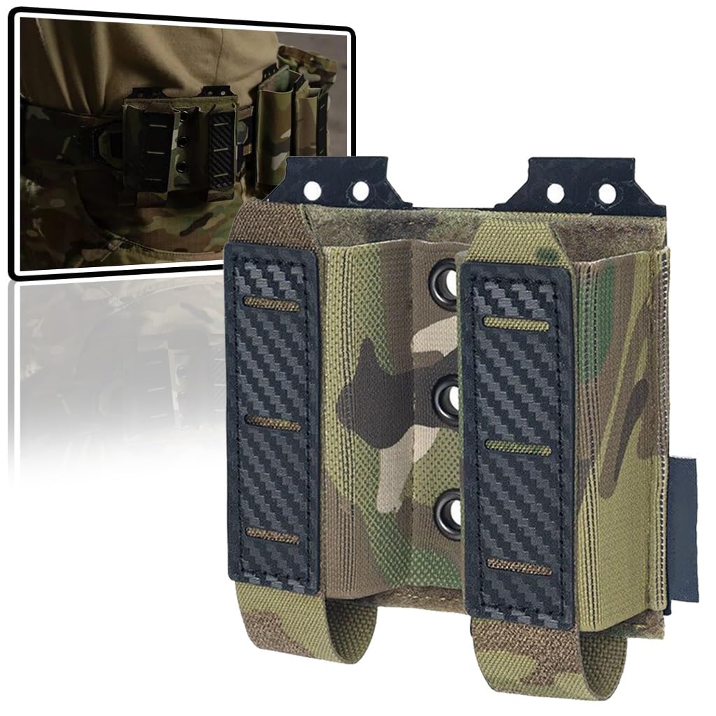 Étui tactique chargeur anti-chute coque rigide 9mm double Molle
