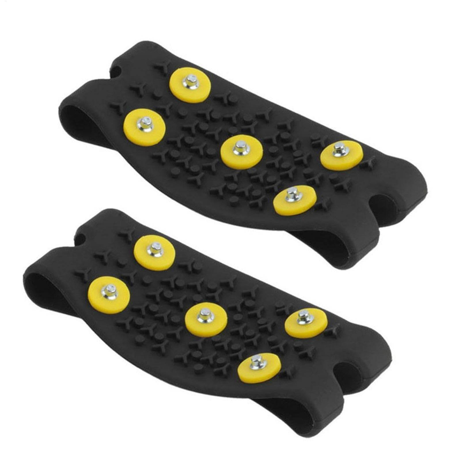Shoe Ice and Snow Grips, Ice Cleats for Shoes and Boots, Portable Snow Gripper Spikes, Anti-Slip Traction Cleats Ice Grippers for Ice Snow for Ice Fishing, Hiking Safety