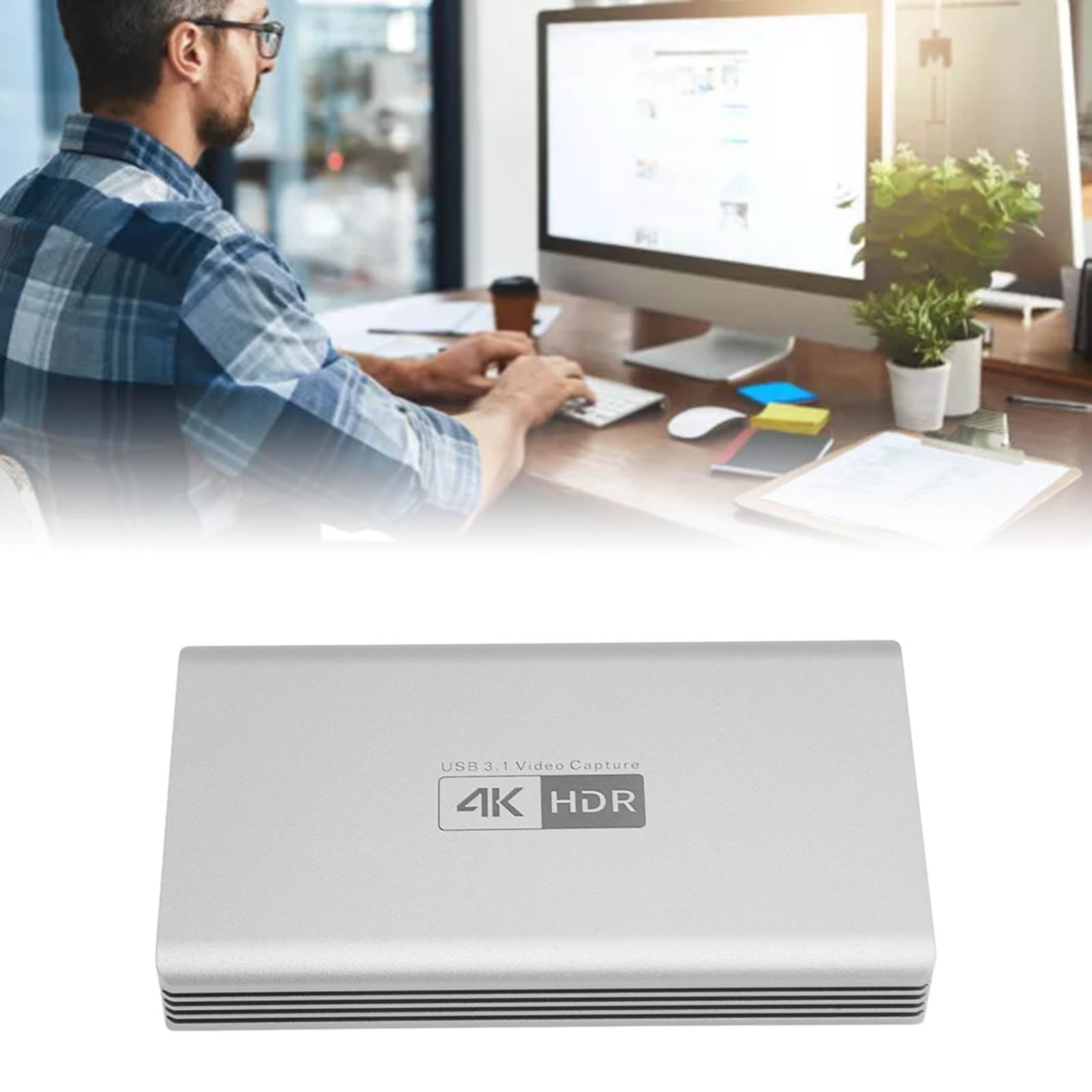 KUIDAMOS Tarjeta de Captura de Video USB C HD Excelente Rendimiento Plug and Play para Transmisión en de Comercio Electrónico 1 Unidad (HC-367)