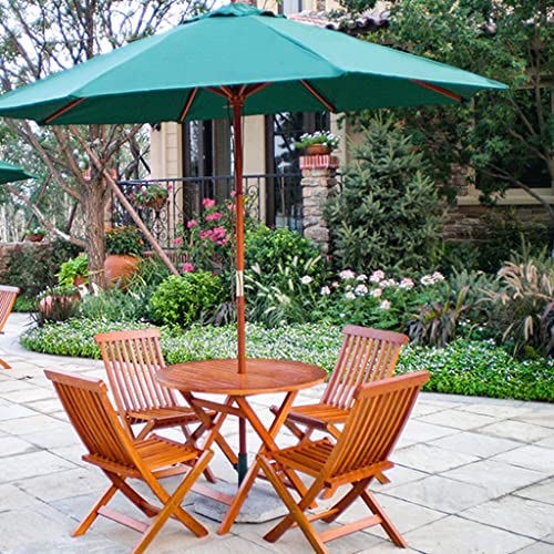 Tist Outdoor Umbrellas 2.7 Meters Center Column Solid Wood Umbrellas Courtyard Garden Umbrellas Hotel Dining Umbrellas (Color : Green) #TOP3