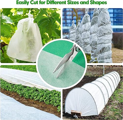 OAHAO Gartenvlies Frostschutz Pflanzendecke 40g/m² Vliesstoff Gartenbau Vlies Winterschutz für Pflanzen,Wiederverwendbare Abdeckung für Winter Frost Kälte Sonne Insekten Vögel Schutz (2 * 5M)