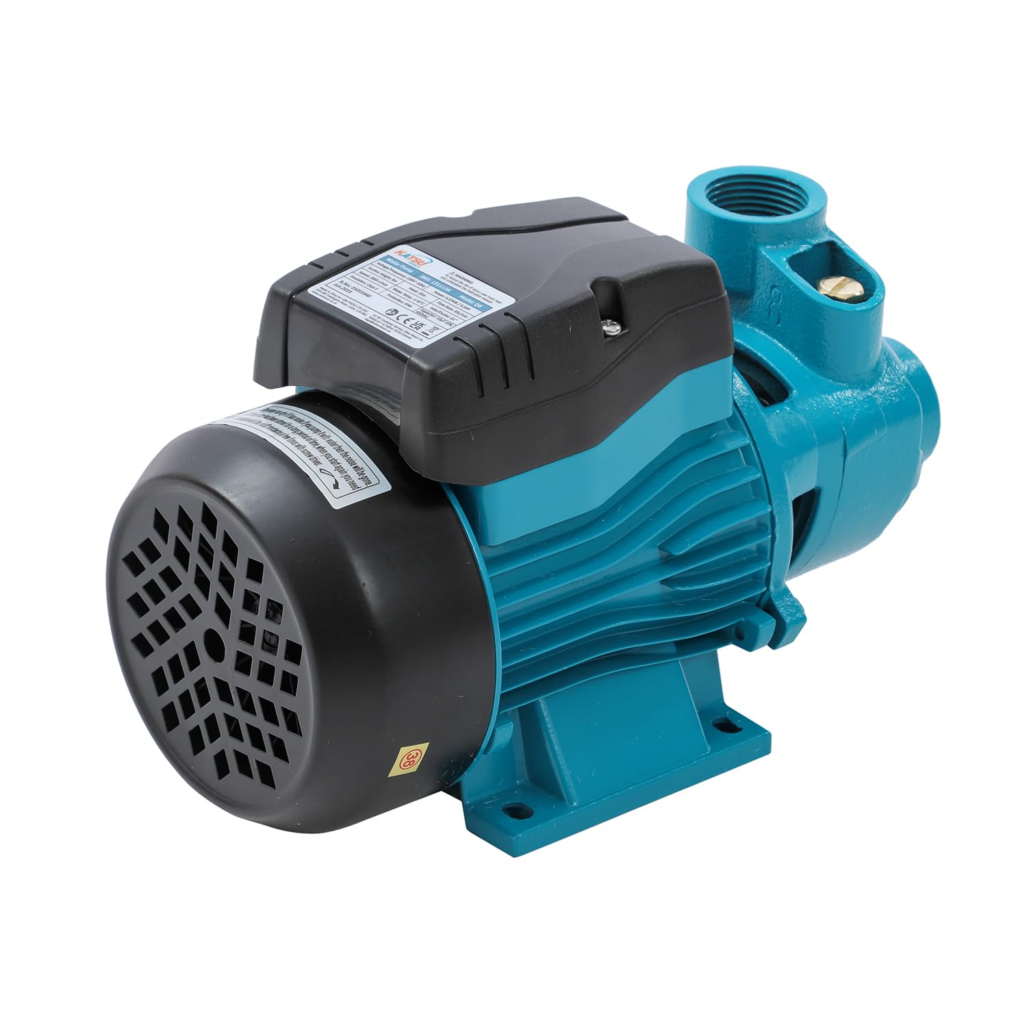 KATSU Bomba de Agua Periférica Centrífuga Eléctrica Industrial 1/2HP 220V para Agua Limpia, Adecuada para Granja Jardín Piscina Estanque Tanque 151112