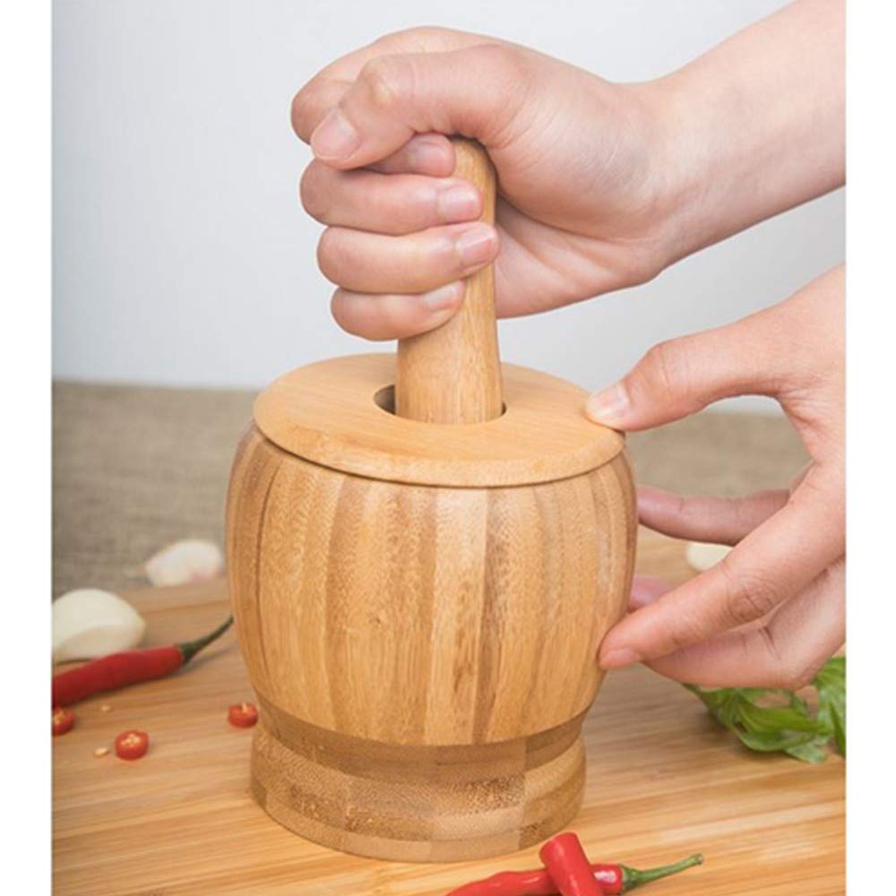 1 Ensemble De Mortier D'ail Pilon En Bois Moulin à Ail Manuel Presse-ail Ustensile De Cuisine